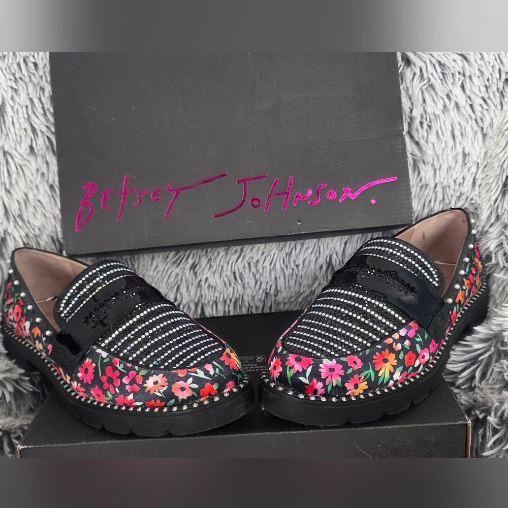 Betsey Johnson Floral Loafers